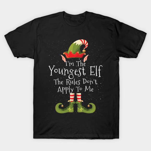 I'm The Youngest Elf Family Matching Christmas Group Funny Gift T-Shirt by heart teeshirt